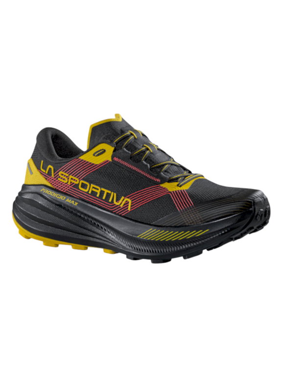 La Sportiva Prodigio Max Trail Running Shoes (for long distances) black/red/yellow men's