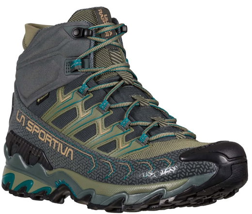 La Sportiva Trail-Laufschuhe Ultra Raptor II Mid GTX (wasserdicht) charcoal/lichen Herren