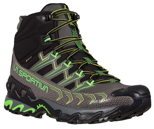La Sportiva Trail-Laufschuhe Ultra Raptor II Mid GTX (wasserdicht) grau/lime Herren