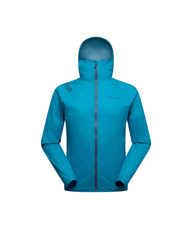 La Sportiva Trail-Laufjacke Pocketshell (Hardschell, wasserdicht) blau Herren