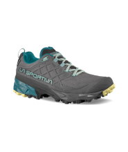 La Sportiva Trail-Laufschuhe Akyra II GTX (wasserdicht, für lange Strecken) 2026 carbongrau/blau Damen