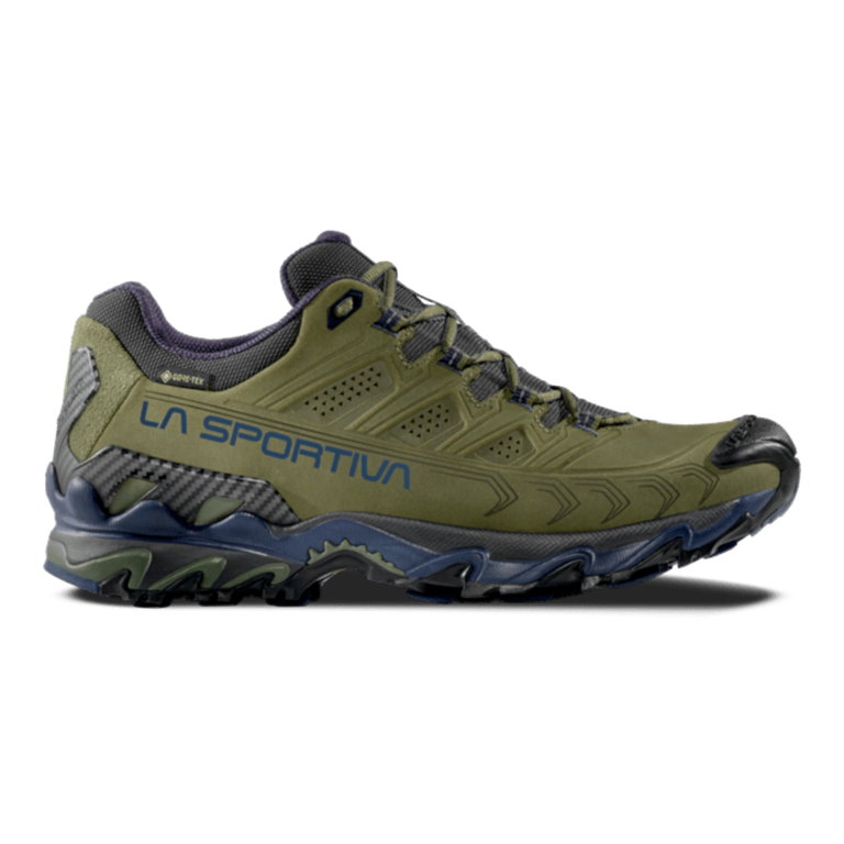 La Sportiva Trail-Wanderschuhe Ultra Raptor II Leather GTX (Nubukleder, wasserdicht) grün/nachtblau Herren