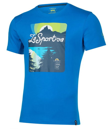 La Sportiva Wander-/Freizeit Tshirt Lakeview (Baumwolle) elektrikblau Herren