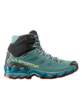 La Sportiva Trail-Laufschuhe Ultra Raptor II Mid Leather GTX (Nubukleder, wasserdicht) grün/schwarz Damen
