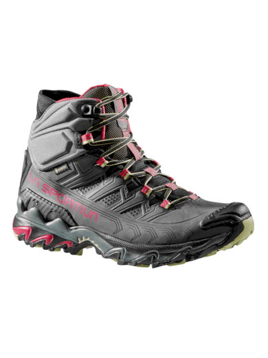 La Sportiva Trail-Laufschuhe Ultra Raptor II Mid Leather GTX (Nubukleder, wasserdicht) charcoalgrau Damen