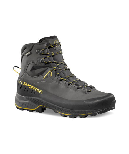 La Sportiva TX5 Evo Mid GTX Hiking Shoes (Approach, Nubuck Leather, Waterproof) Carbon Grey/Yellow Men's