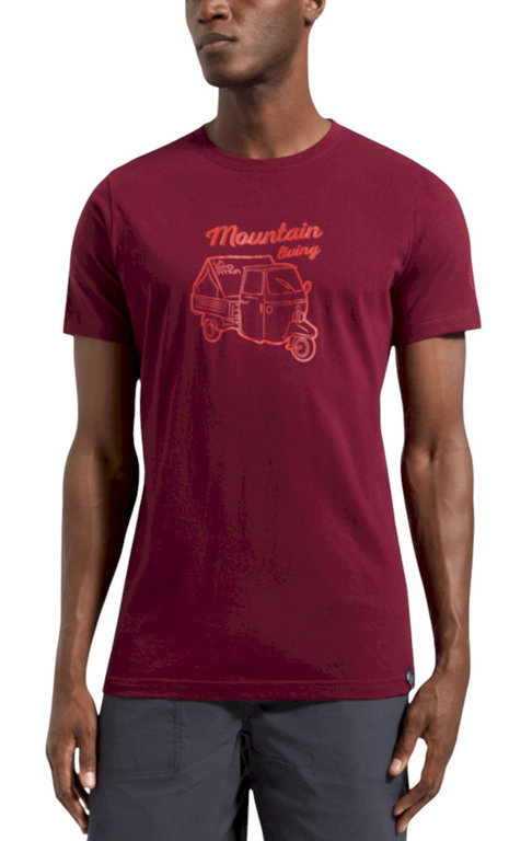 La Sportiva Hiking/Recreation T-shirt Ape - Mountain Living - (Cotton) burgundy Men's