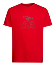 La Sportiva Hiking/Recreation T-shirt Cinquecento - Out of Office - (Cotton) red Men's