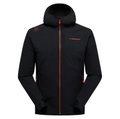 La Sportiva Wanderjacke Descender Storm (geruchshemmend und antibakteriell behandelt) schwarz/tomato Herren