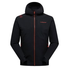 La Sportiva Wanderjacke Descender Storm (geruchshemmend und antibakteriell behandelt) schwarz/tomato Herren