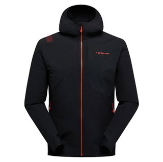 La Sportiva Wanderjacke Descender Storm (geruchshemmend und antibakteriell behandelt) schwarz/tomato Herren