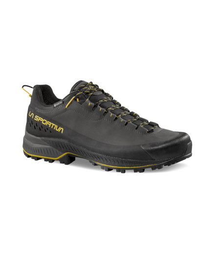 La Sportiva TX5 Evo GTX Hiking Shoes (Approach, Nubuck Leather, Waterproof) Carbon Grey/Yellow Men's