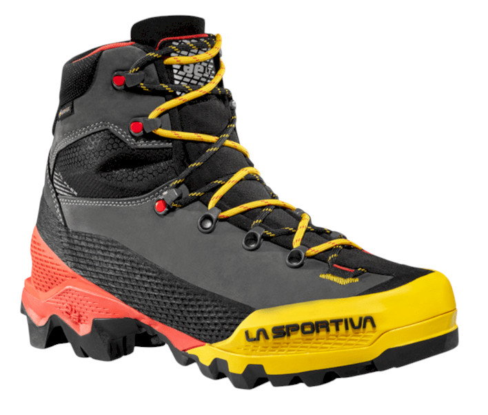 La Sportiva Wanderschuhe Aequilibrium LT GTX (Exkursions-Bergwandern, Nubukleder, wasserdicht) schwarz/rot/gelb Herren