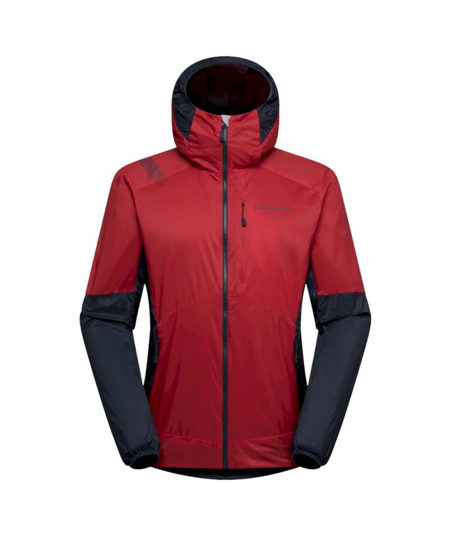 La Sportiva Wanderjacke Across Lite (Isolationsjacke, winddicht, atmungsaktiv) rot/skyblau Herren