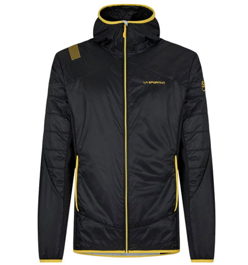 La Sportiva Isolationsjacke Aequilibrium Insulation Hoody (leicht, atmungsaktiv) schwarz/gelb Herren