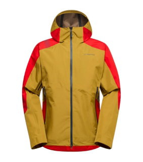 La Sportiva Softshelljacke Crossridge Evo Shell (Hardschell, für Skitouren, wasserdicht) savanagelb/rot Herren