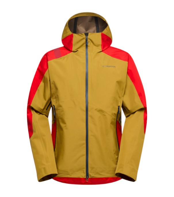 Kurtka Softshell La Sportiva Crossridge Evo Shell (twarda powłoka, do skituringu, wodoodporna) żółto-czerwona męska