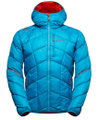 La Sportiva Daunen-Winterjacke Pinnacle Down (leicht, Wärmeisolierung, Skitouring) tropicblau/cherryrot Herren