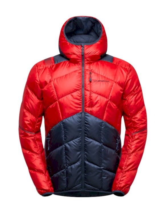 La Sportiva Daunen-Winterjacke Pinnacle Down (leicht, Wärmeisolierung, Skitouring) 2025 rot/dunkelblau Herren