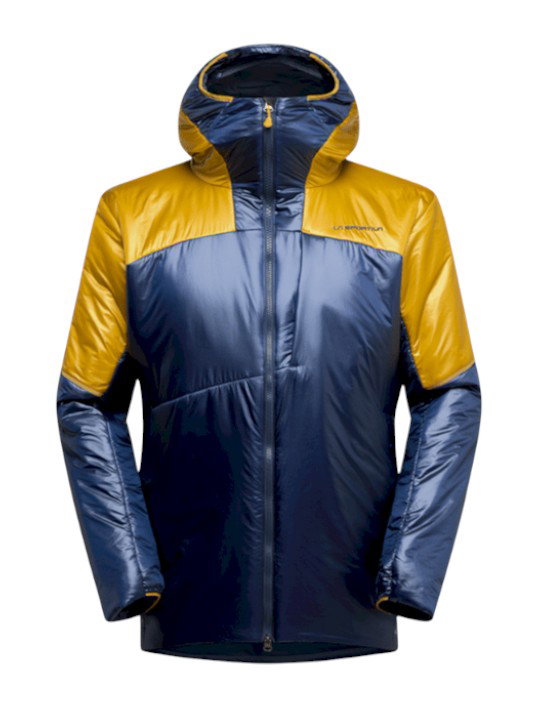 La Sportiva Winterjacke Supercouloir Primaloft Parka (PrimaLoft Gold Insulation, winddicht) dunkelblau/savanagelb Herren