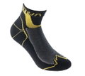 La Sportiva Wandersocke Traverse (schnelltrocknend, hoher Tragekomfort) schwarz/grau/gelb - 1 Paar