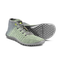 Leguano Minimal-Sneaker Go (flexible Sohle, pures Barfußgefühl) grün/grau