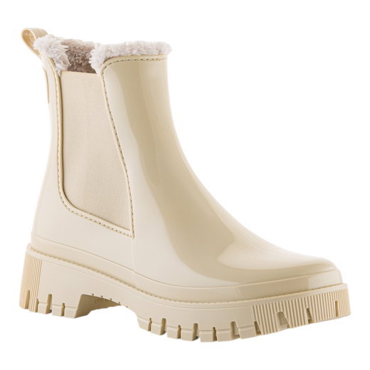 Lemon Jelly Gummistiefel Colden (gefütteter Chelseaboot, glänzend) beige Damen