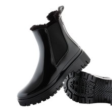Lemon Jelly Gummistiefel Colden (gefütteter Chelseaboot, glänzend) schwarz glänzend Damen