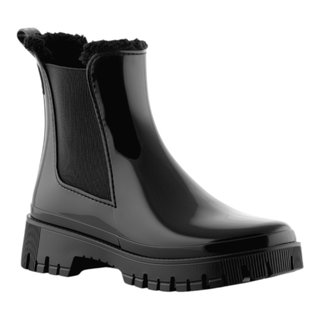 Lemon Jelly Gummistiefel Colden (gefütteter Chelseaboot, glänzend) schwarz glänzend Damen