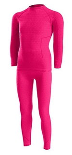 Lenz Functional Underwear Set (Long-sleeved shirt and long trousers) pink Kids