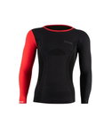 Lenz Functional Underwear Long Sleeve Merino 6.0 Round Neck black/red Men