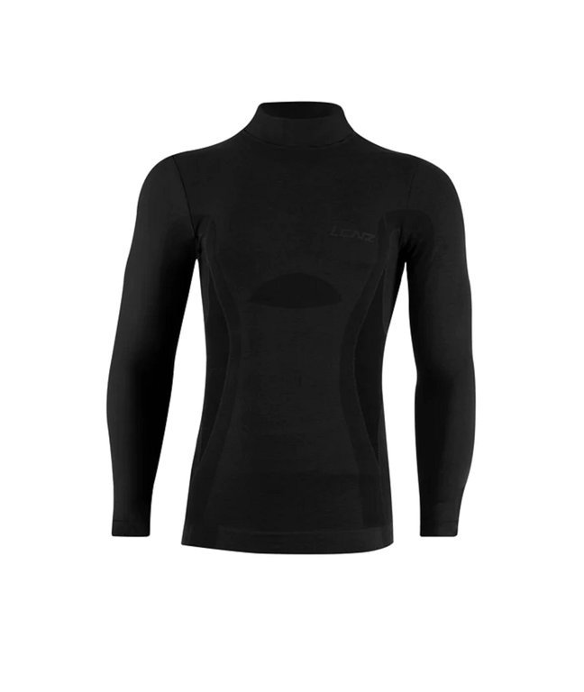 Lenz Funktionsunterwäsche Langarmshirt Merino 6.0 Stehkragen schwarz Herren