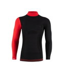 Lenz Funktionsunterwäsche Langarmshirt Merino 6.0 Stehkragen schwarz/rot Herren