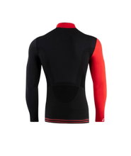 Lenz Funktionsunterwäsche Langarmshirt Merino 6.0 Stehkragen schwarz/rot Herren