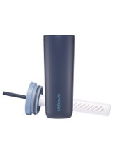 LifeStraw Thermobecher Go Steel Tumbler Isolierter aus Edelstahl, mit Wasserfilter, mit Trinkhalm - navyblau - 500 ml