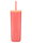 LifeStraw Thermobecher Go Steel Tumbler Isolierter aus Edelstahl, mit Wasserfilter, mit Trinkhalm - aprikose/pink - 500 ml