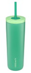 LifeStraw Thermobecher Go Steel Tumbler Isolierter aus Edelstahl, mit Wasserfilter, mit Trinkhalm - grün - 500 ml