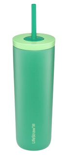 LifeStraw Thermobecher Go Steel Tumbler Isolierter aus Edelstahl, mit Wasserfilter, mit Trinkhalm - grün - 500 ml