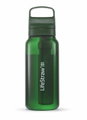 LifeStraw Trinkflasche Go Series mit Wasserfilter, Verschluss mit Silikonmundstück, BPA frei grün - 1 Liter