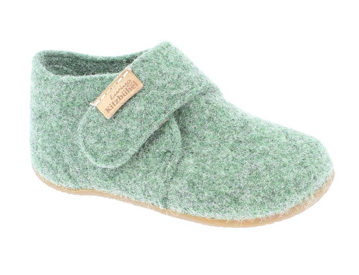 Living Kitzbühel Hausschuhe Klettschuh Filz (Wolle) Unifarben grün Kleinkinder (27-30)