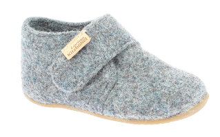 Living Kitzbühel slippers Velcro shoes felt (wool) plain grey toddlers (20-26)