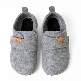 Living Kitzbühel Slippers Franzi Felt Plain Kids Light Grey Toddlers (23-30)