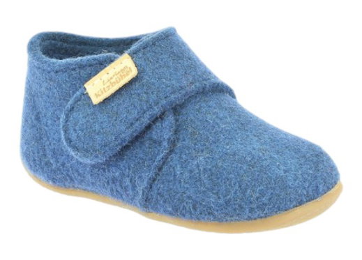 Living Kitzbühel Hausschuhe Klettschuh Filz (Wolle) Unifarben saphirblau Kleinkinder (27-30)