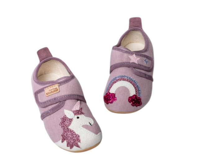 Living Kitzbühel Hausschuhe Einhornzauber Klettmodell orchidee Kleinkinder (31-35)