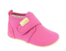 Living Kitzbühel Hausschuhe Klettmodell Ulli Uni Baby (Baumwolle) Unifarben fuchsiapink Kleinkinder (27-30)