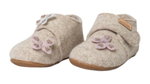Living Kitzbühel Hausschuhe Klettschuh Sissi Schmetterling (Wolle) Unifarben oat milchweiss Mädchen (27-30)
