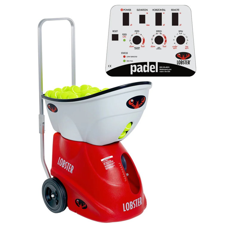 Lobster Padel Ballmaschine Elite One (16-128kmh, einfacher Transport, Akku bis zu 6h)