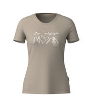 Löffler Wander-/Freizeit Tshirt Printshirt Sunset Merino-Tencel beige Damen