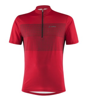 Löffler Fahrrad-Shirt Bike Sparta (Half-Zip, elastisch, schnelltrocknend) rot Herren