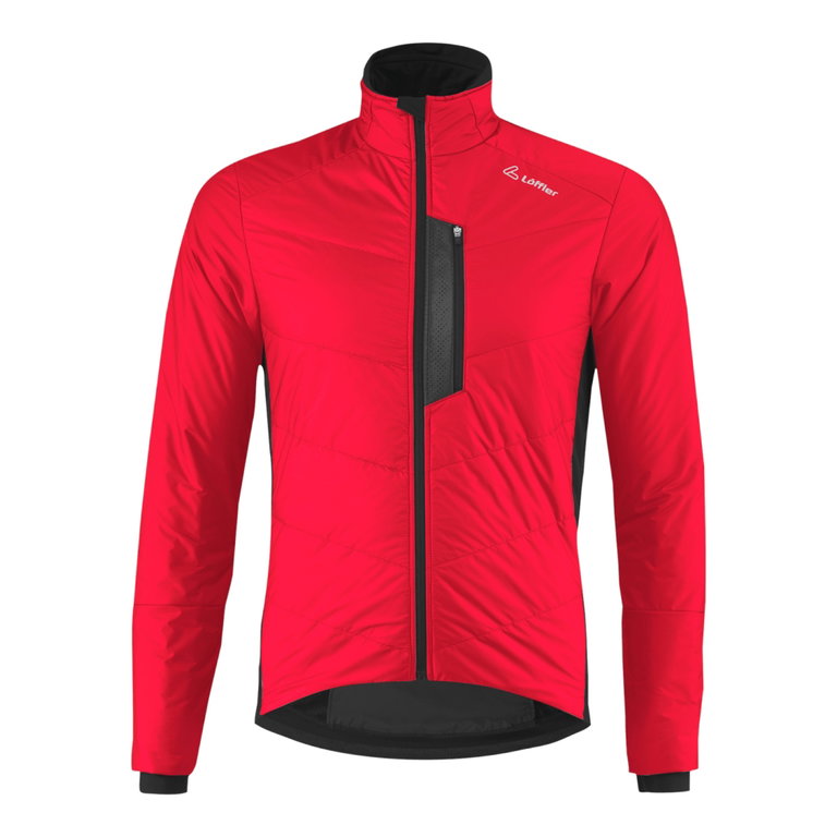 Löffler Fahrradjacke Bike Iso PL60 (PrimaLoft® Gold Isolation, winddicht, atmungsaktiv) rot/schwarz Herren